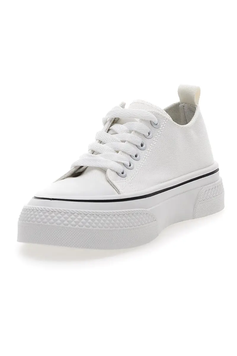 Sneakers in Tela Bianche Cafè Cost 211 miniatura 3