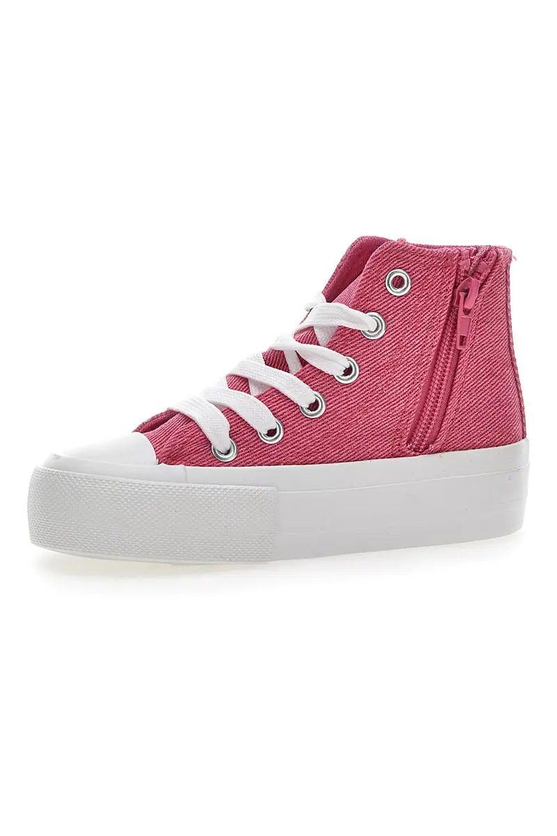 Sneakers In Tela Charlotte 7901 Fucsia miniatura 3