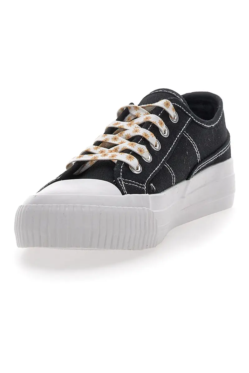 Sneakers in Tela Nere con Lacci Me & Me 1878 miniatura 3