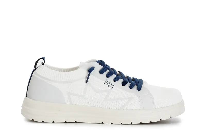 sneakers in tessuto off white