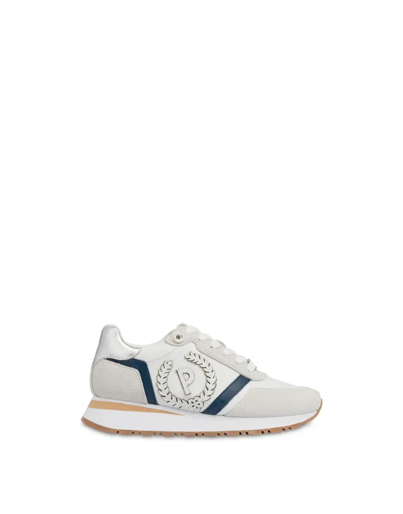 Sneakers in vitello e crosta Speedy CLOUD/CLOUD/NAVY/ARGENTO, 41, Pollini