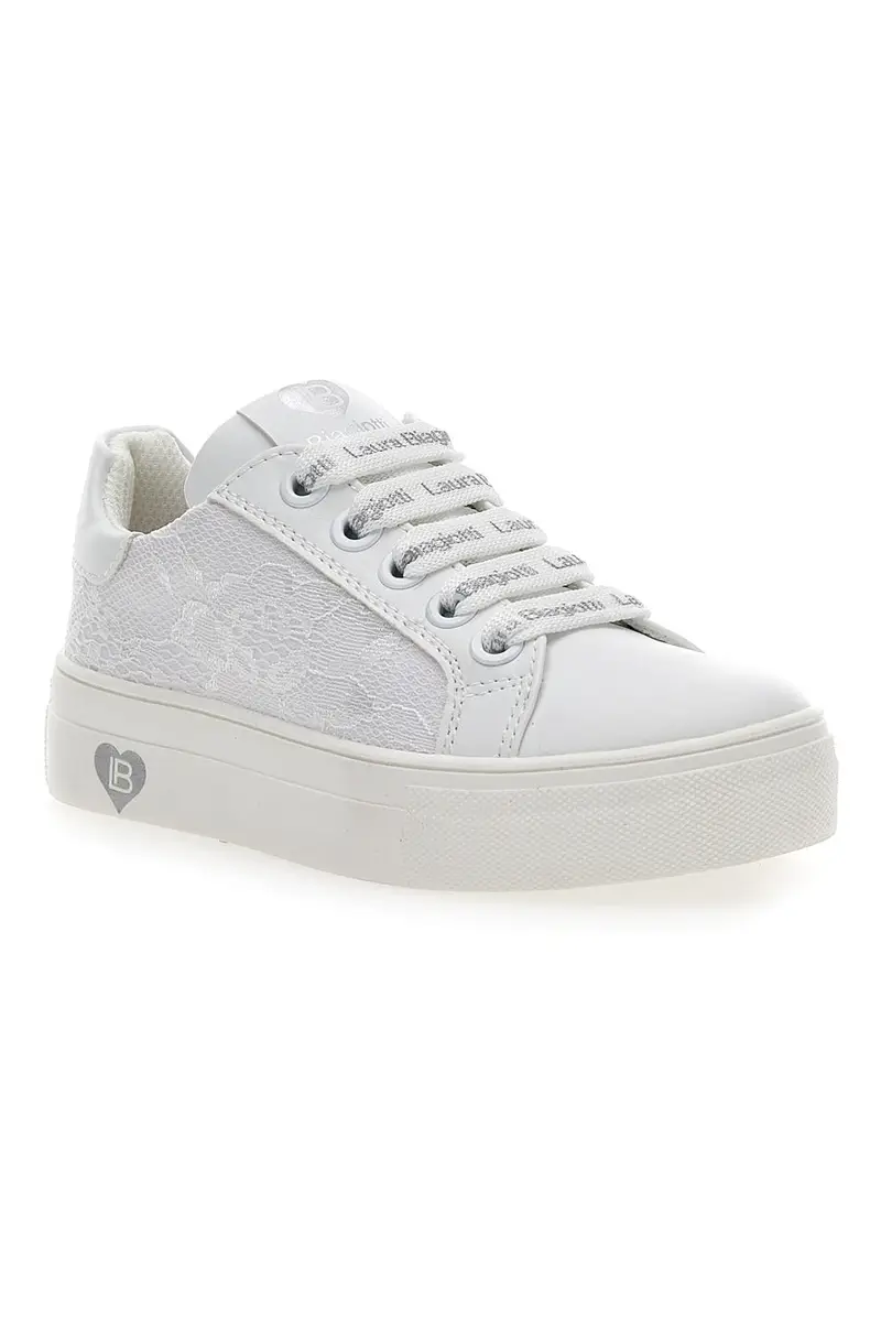 Sneakers Laura Biagiotti 8321 Bianche Argento miniatura 2
