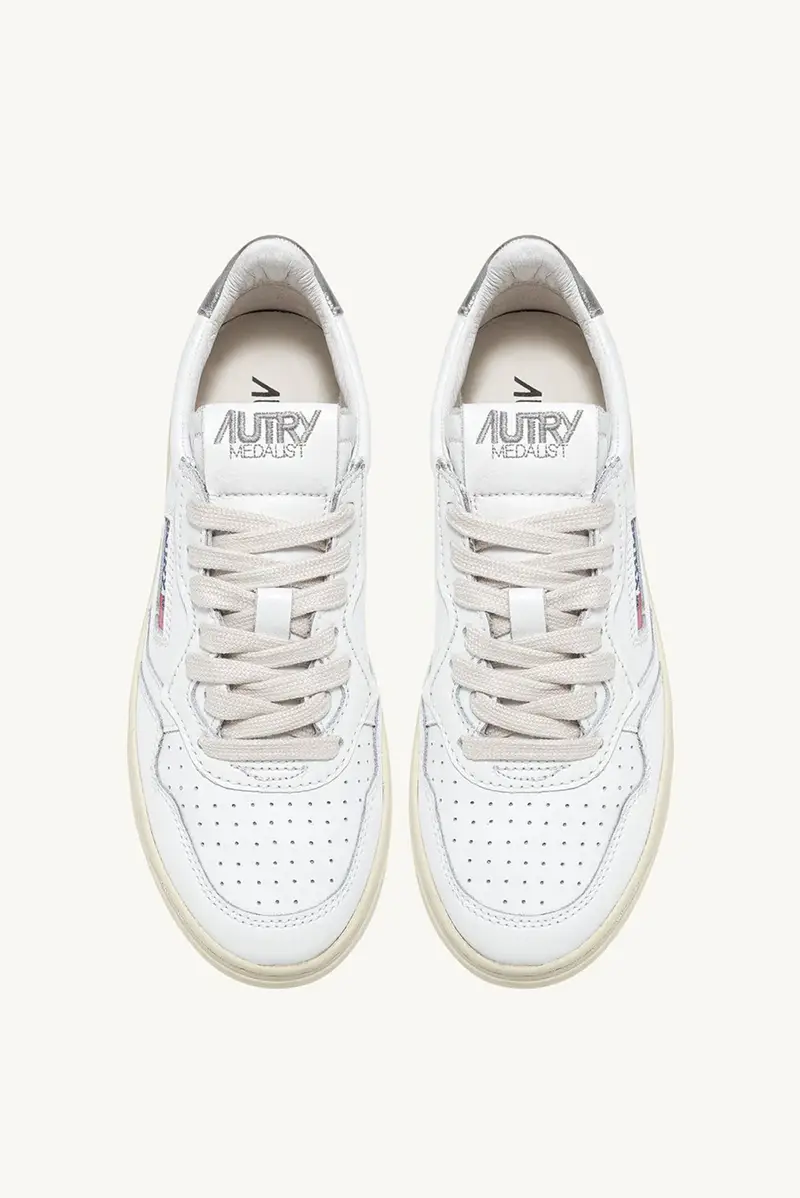 Sneakers Medalist Low Bianco e Argento miniatura 2