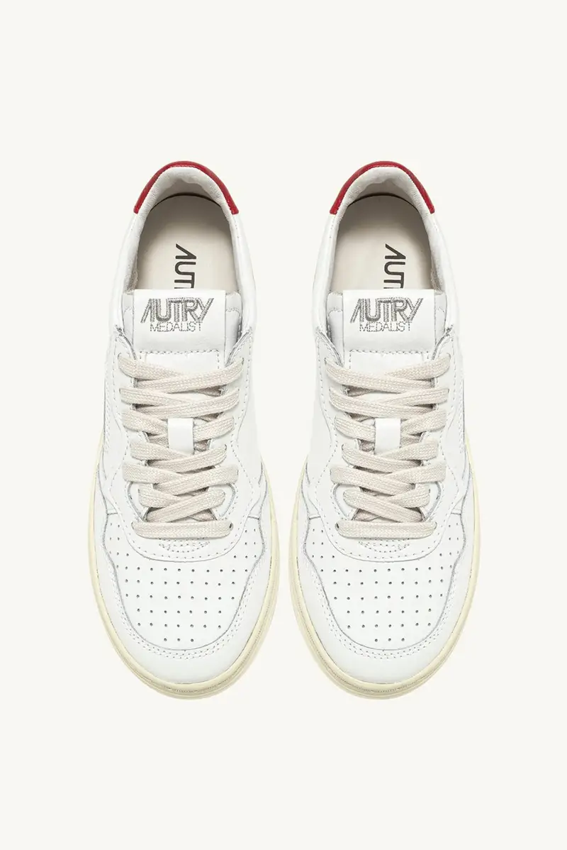 Sneakers medalist low bianco e rosso miniatura 2