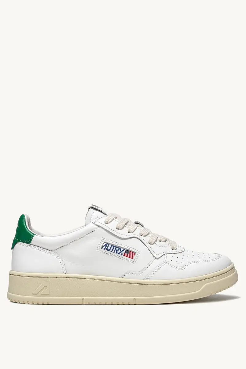 Sneakers medalist low Bianco e Verde