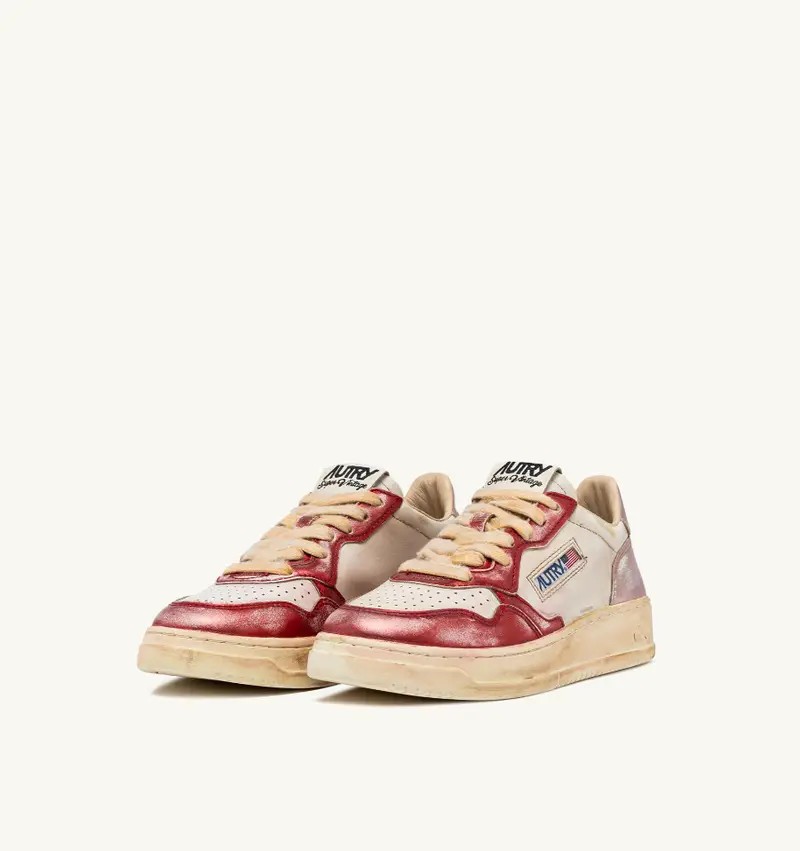 SNEAKERS MEDALIST LOW SUPER VINTAGE ROSSO E PINK miniatura 2