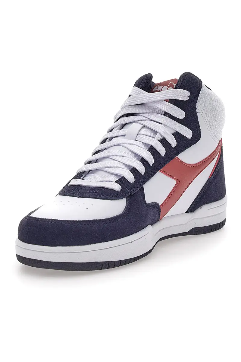SNEAKERS MID-CUT BIANCHE CON DETTAGLI VIOLA DIADORA RAPTOR HIGH SL miniatura 3