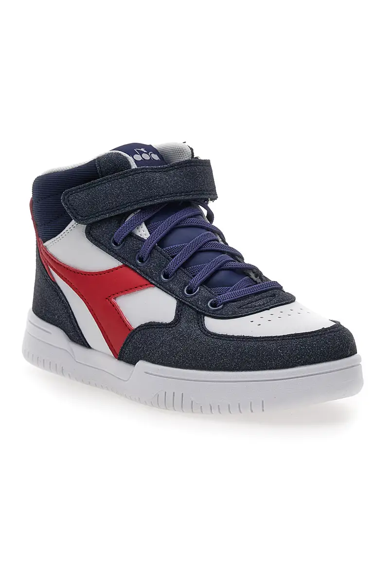 Sneakers Mid-Cut Bianche e Blu con Cerniera Laterale DIADORA MID RAPTOR PS miniatura 2
