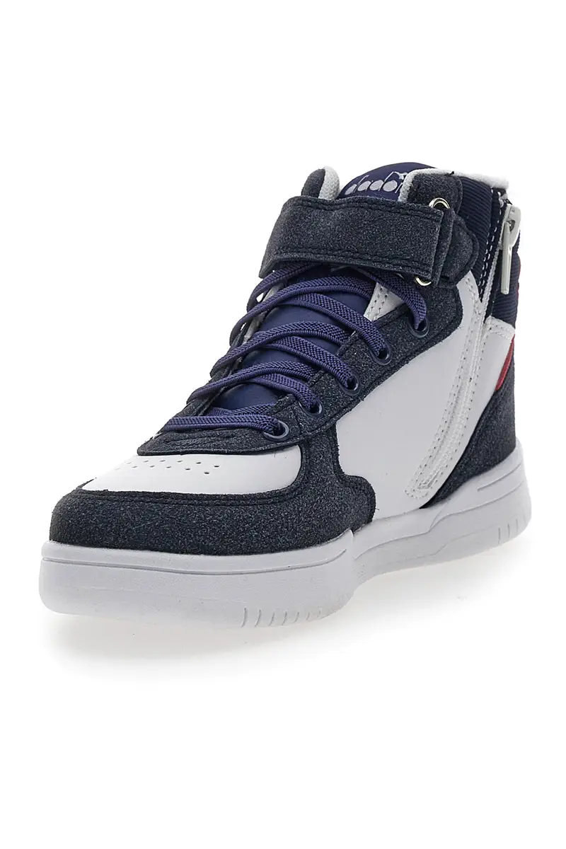 Sneakers Mid-Cut Bianche e Blu con Cerniera Laterale DIADORA MID RAPTOR PS miniatura 3