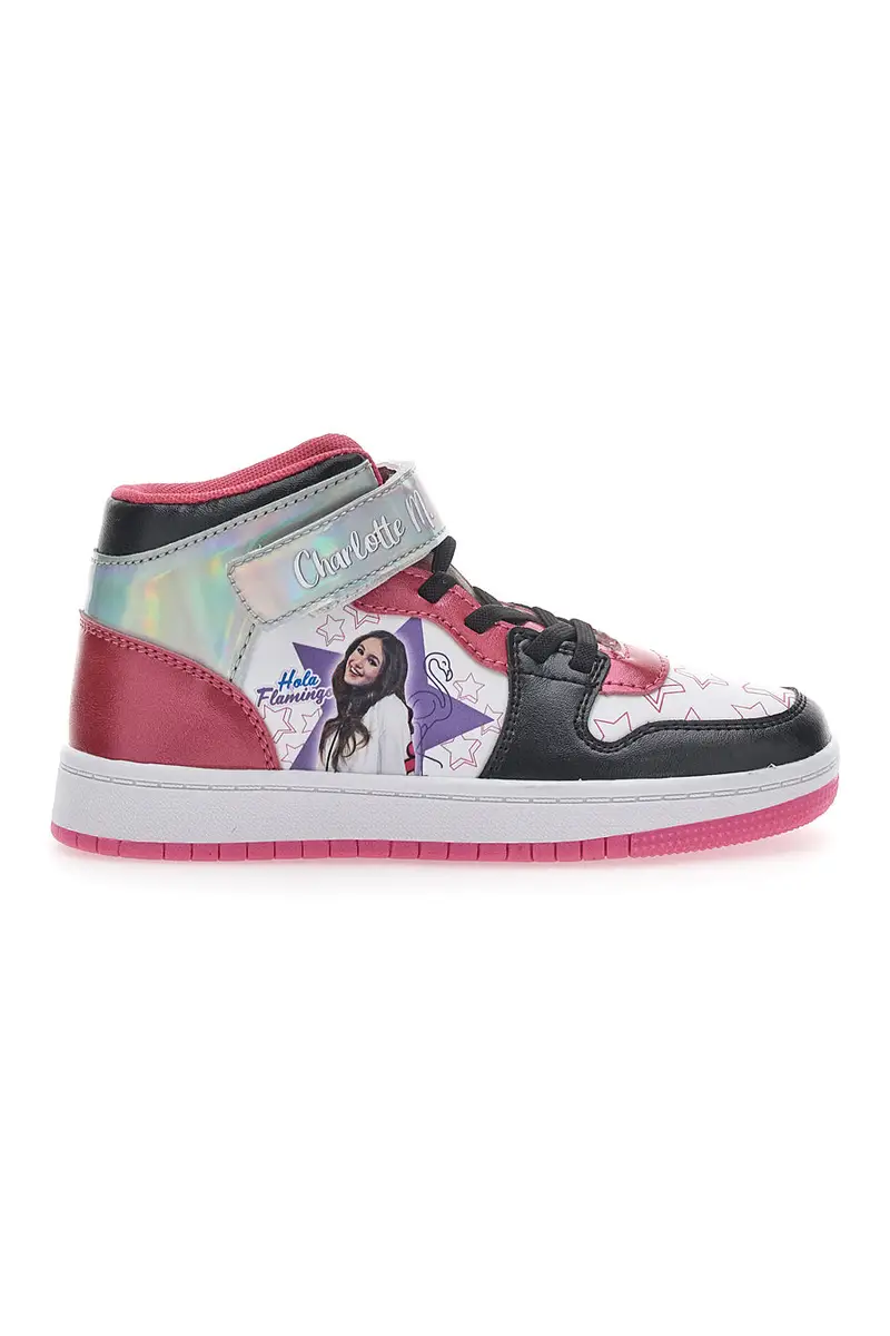 Sneakers Mid-Cut Charlotte 6705 Bianche e Rosa
