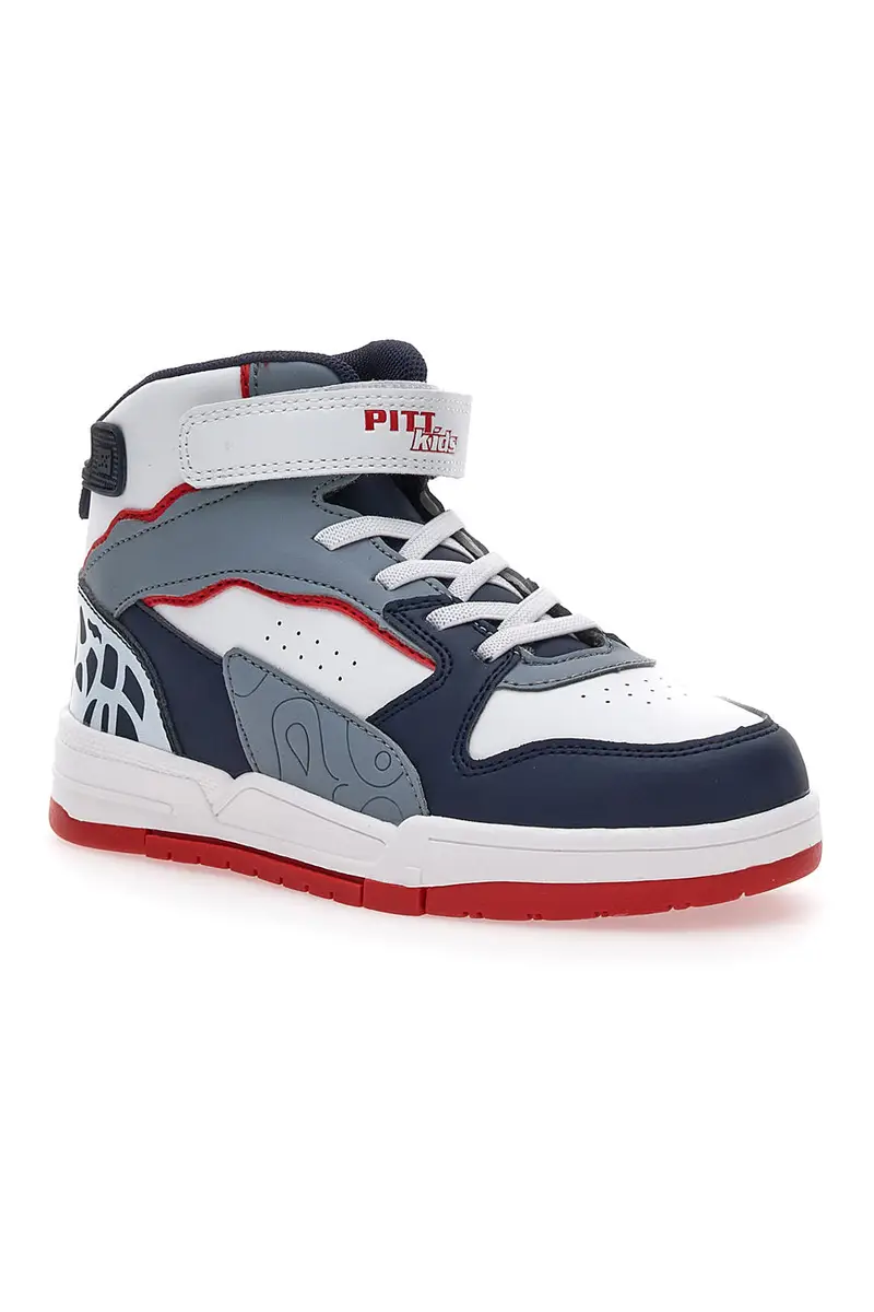 Sneakers Mid-Cut grigie e nere PITT KIDS K22879 miniatura 2