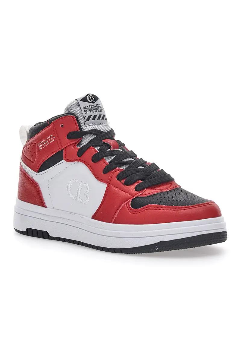 Sneakers Mid Cut Rosse Cotton Belt Kobe Tumble miniatura 2