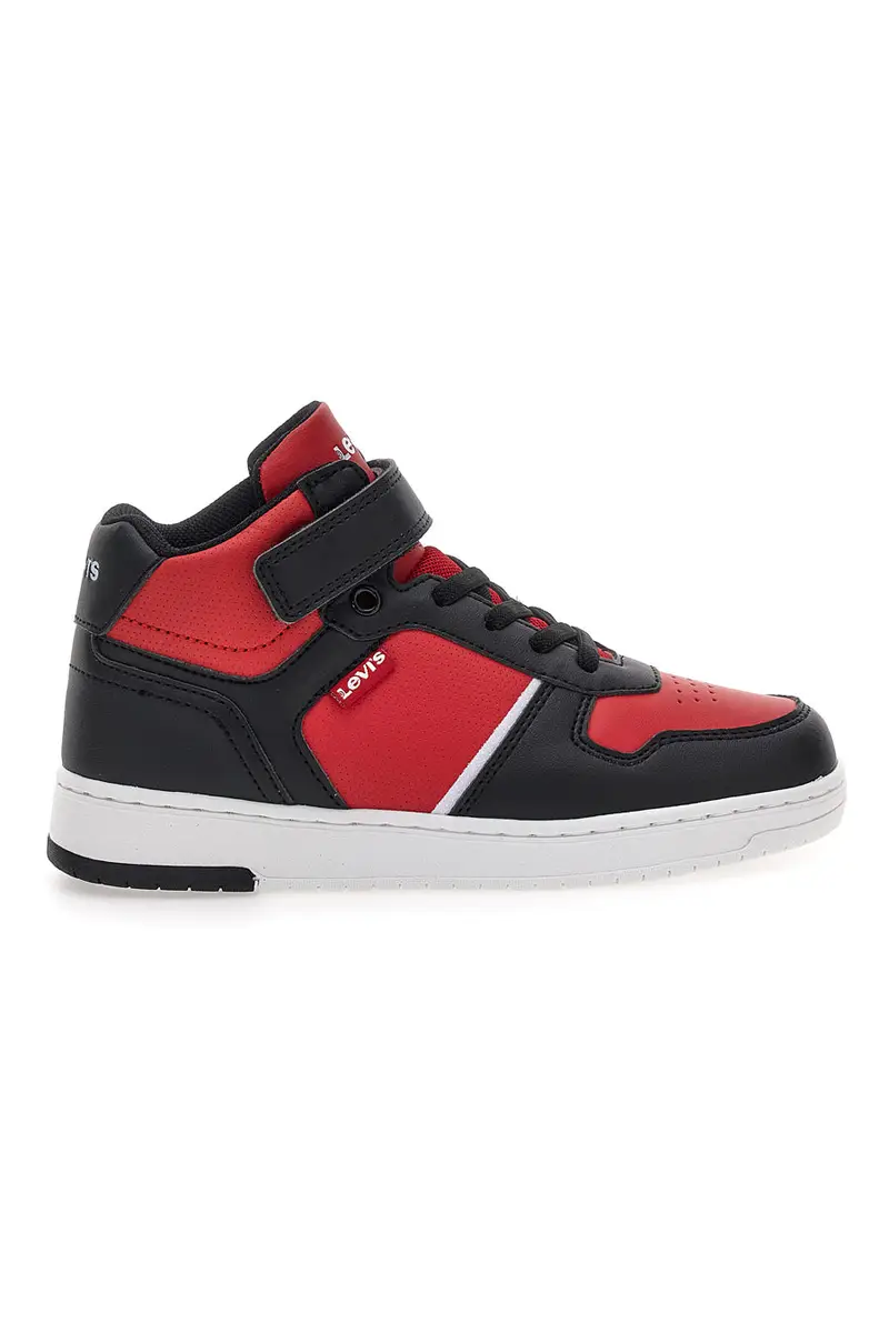 Sneakers mid rosso nere con strappo Levi's Kick Mid Se