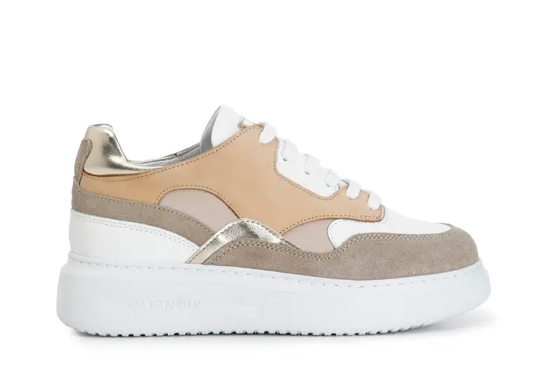 sneakers multicolor e multimateriale multi beige