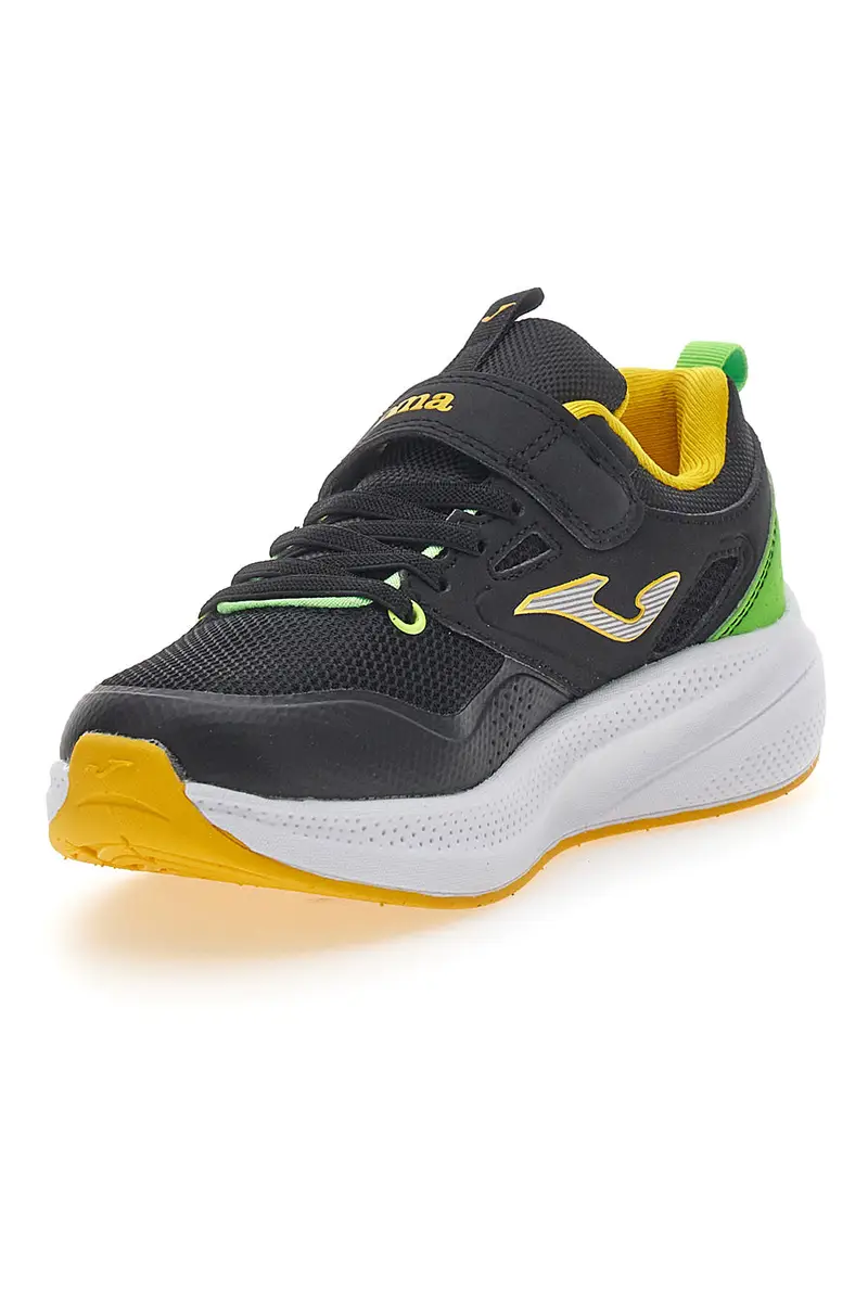 Sneakers Nere con Dettagli Gialli e Verdi JOMA FERRO J5 2501 miniatura 3