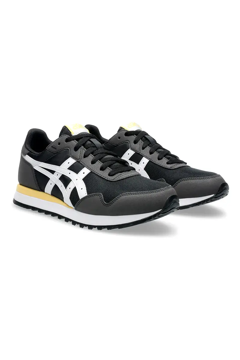 Sneakers Nere con Dettagli Laterali Bianchi ASICS TIGER RUNNER II miniatura 2