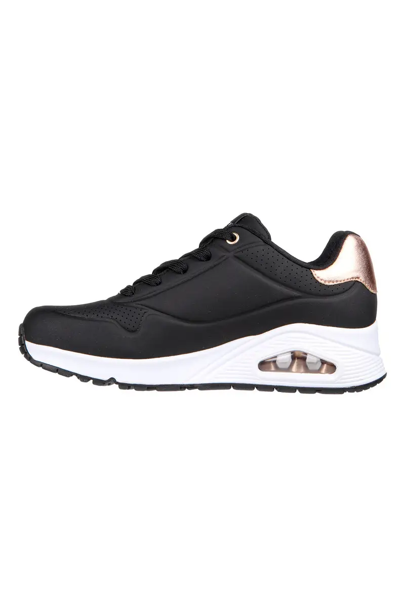 Sneakers nere con suola bianca e dettagli oro Skechers Uno Golden Air miniatura 3
