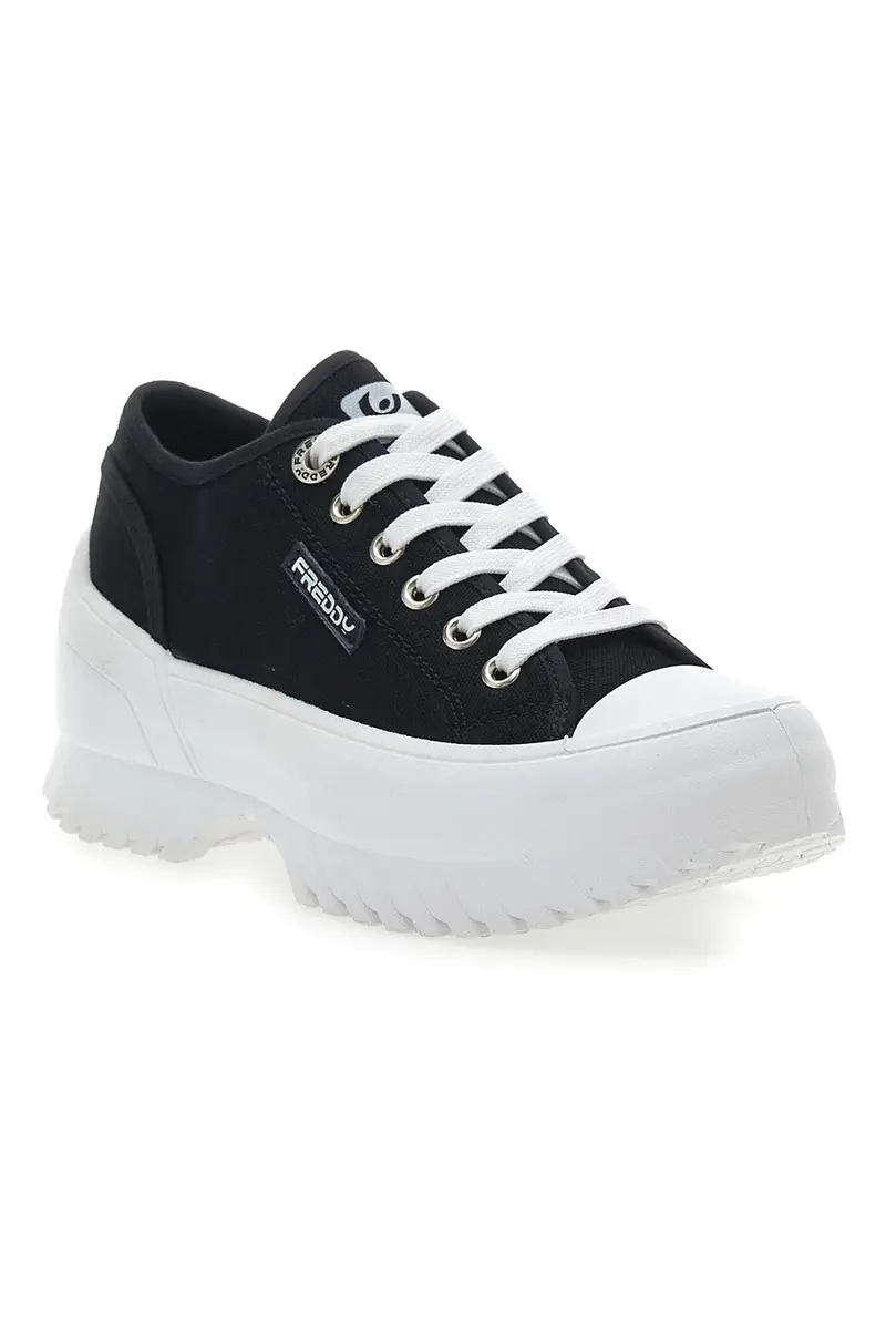 Sneakers Nere Con Suola Platform Bianca FREDDY FY7601 miniatura 2