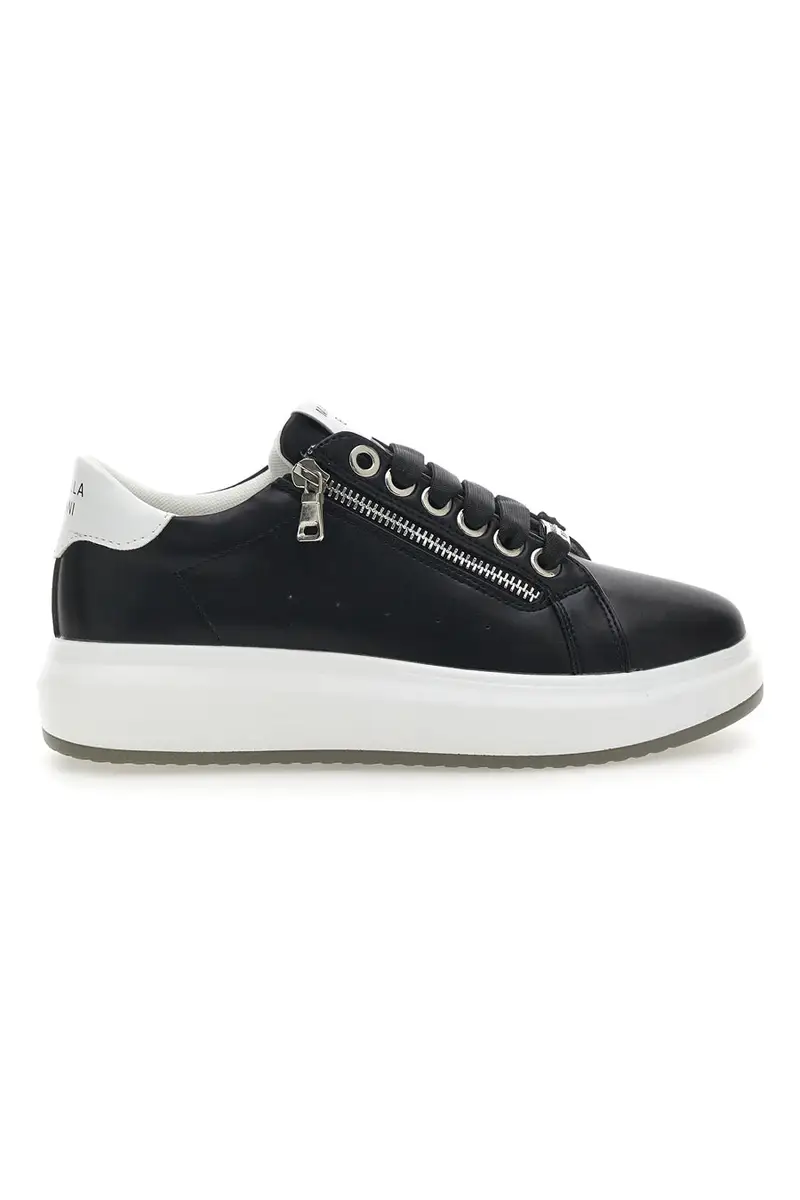 Sneakers Nere e Bianche con Cerniera Mariella Burani 51011