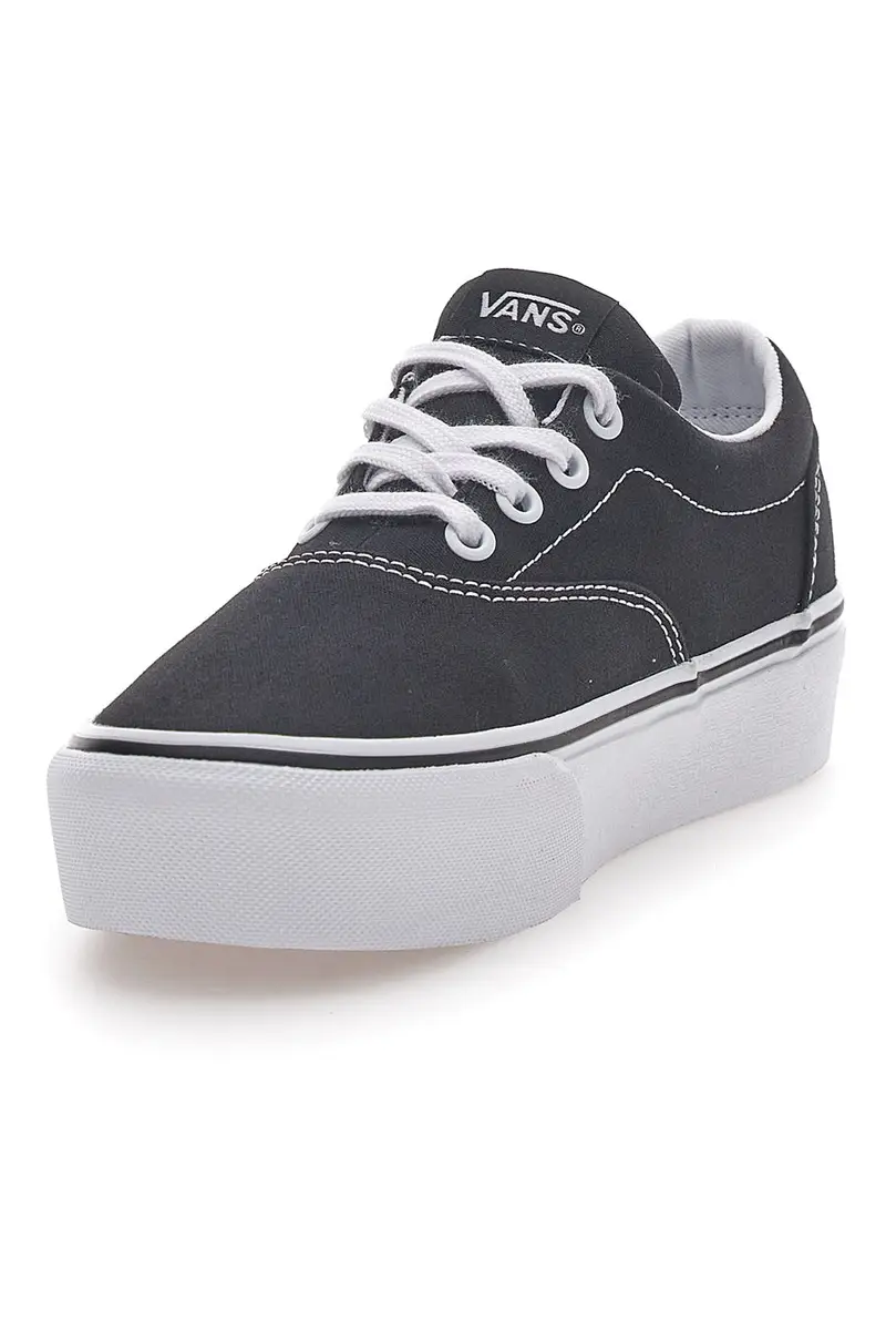 Sneakers Nere e Bianche con Platform Vans Doheny Platfor miniatura 3