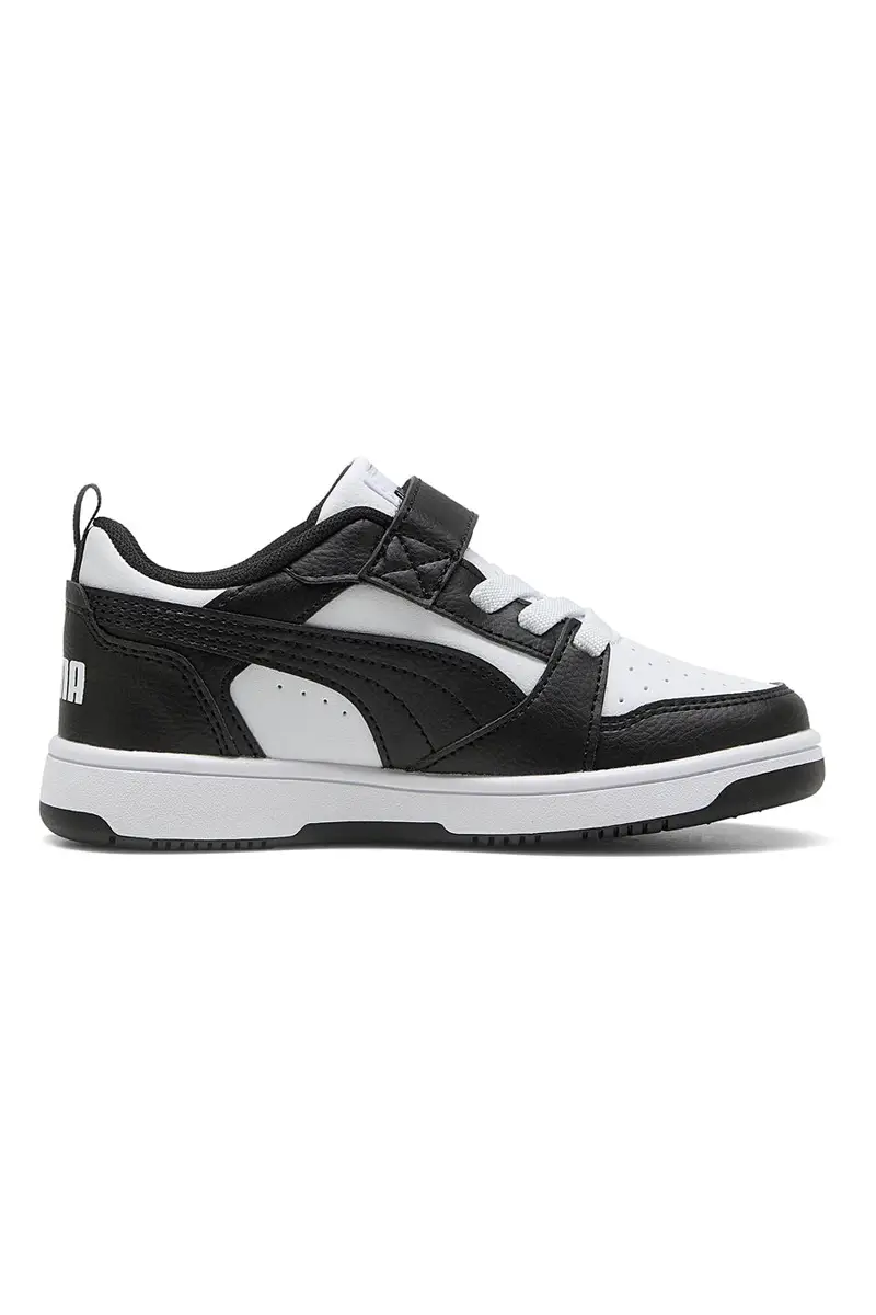 Sneakers nere e bianche con strappo Puma Rebound V6 Lo AC+ PS miniatura 3