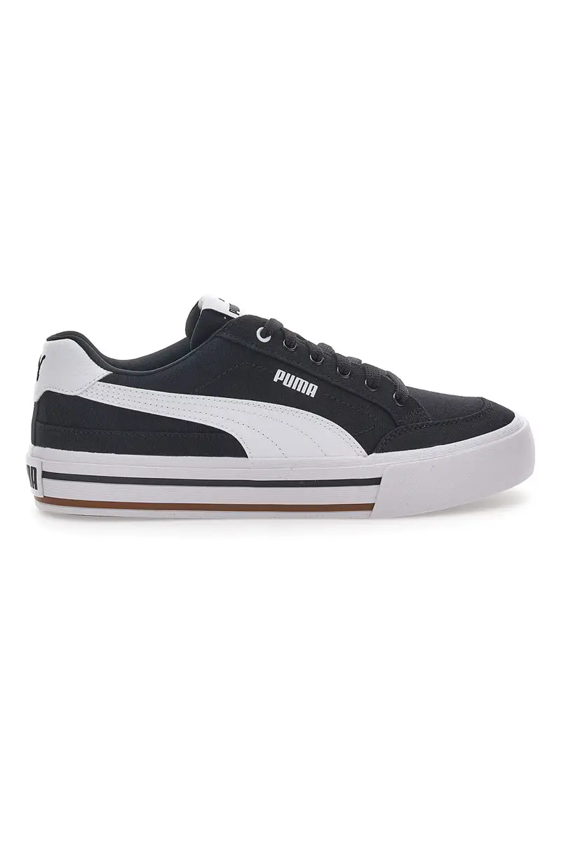 Sneakers Nere e Bianche In Tela Puma Court Classic Vulc Fs