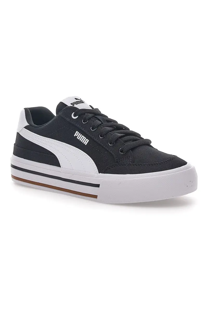 Sneakers Nere e Bianche In Tela Puma Court Classic Vulc Fs miniatura 2