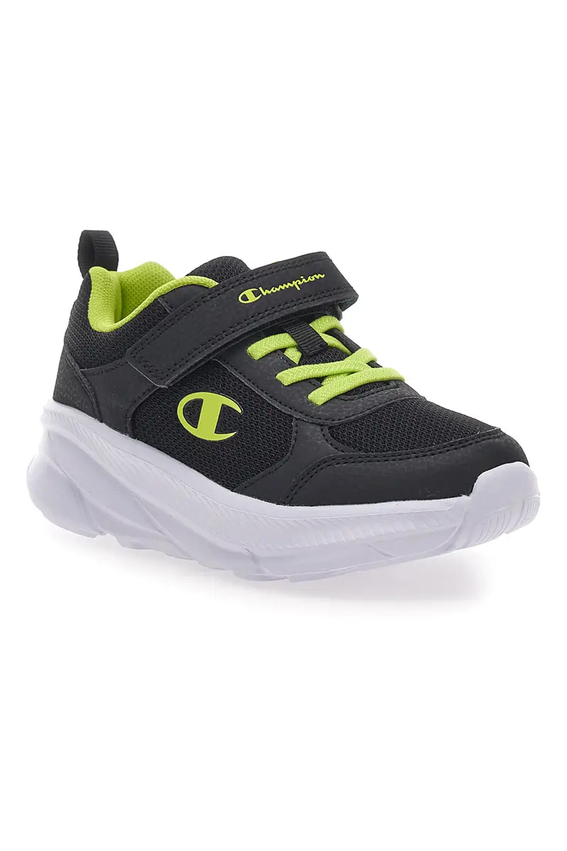 Sneakers Nere e Gialle con Velcro e Lacci Elastici CHAMPION HRO B PS Low Cut Shoe miniatura 2