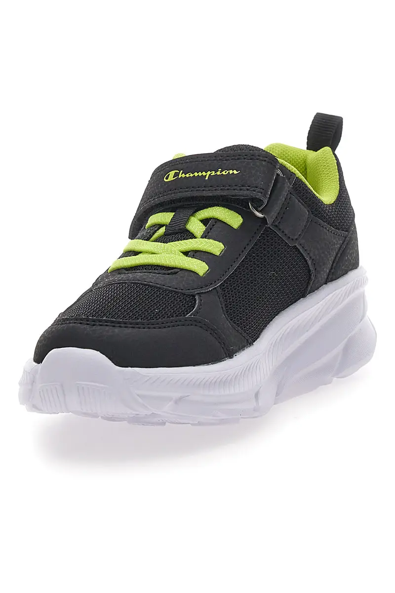 Sneakers Nere e Gialle con Velcro e Lacci Elastici CHAMPION HRO B PS Low Cut Shoe miniatura 3