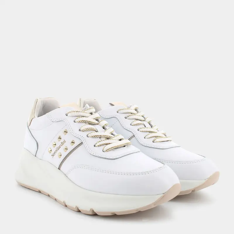 Sneakers Nero Giardini da Donna, bianco miniatura 2