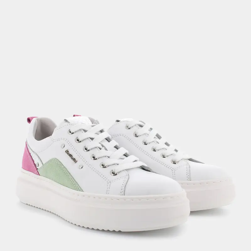 Sneakers Nero Giardini da Donna, bianco miniatura 2