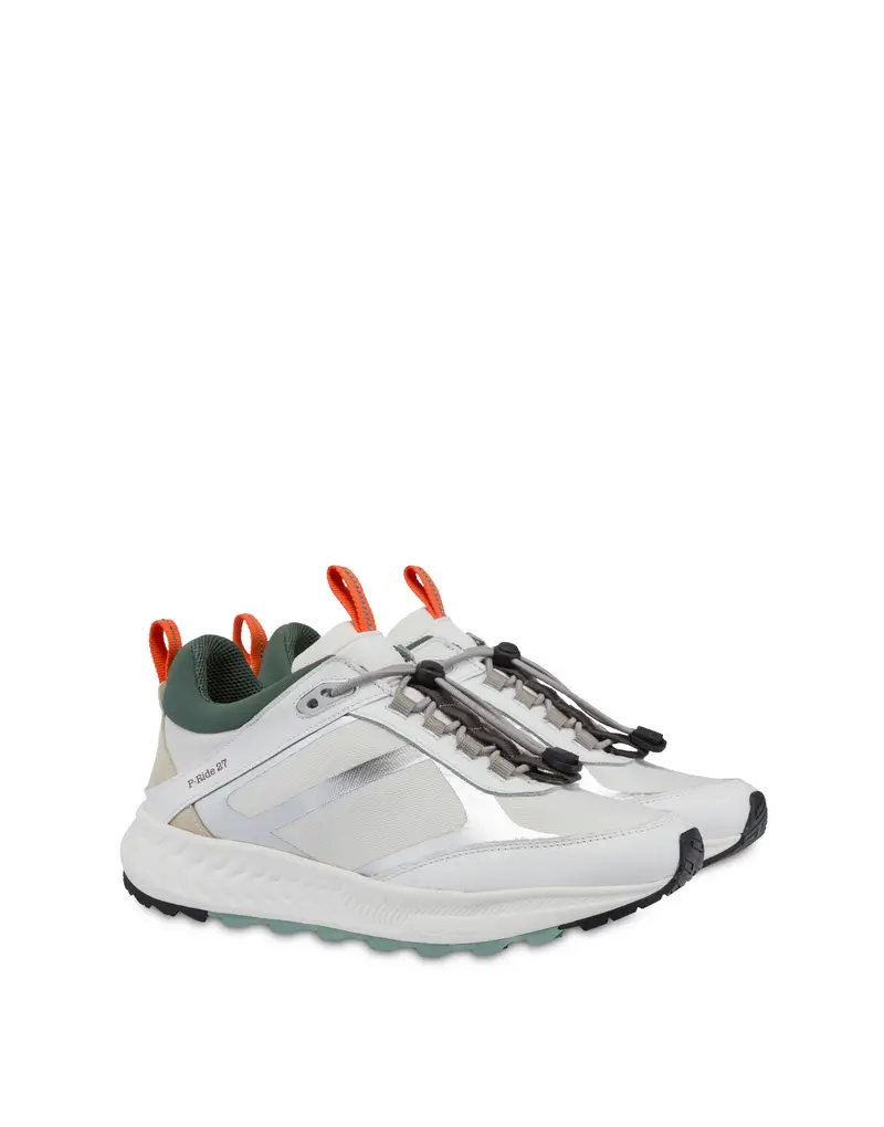 Sneakers P-Ride Sole By Michelin In Nylon e Vitello BIANCO/BIANCO/MILITARE/MILITARE/MILITARE, 39, Pollini miniatura 2