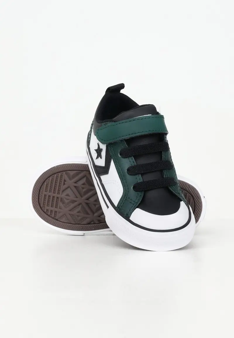 Sneakers Pro Blaze Easy-On bianche, nere e verdi da neonato miniatura 3