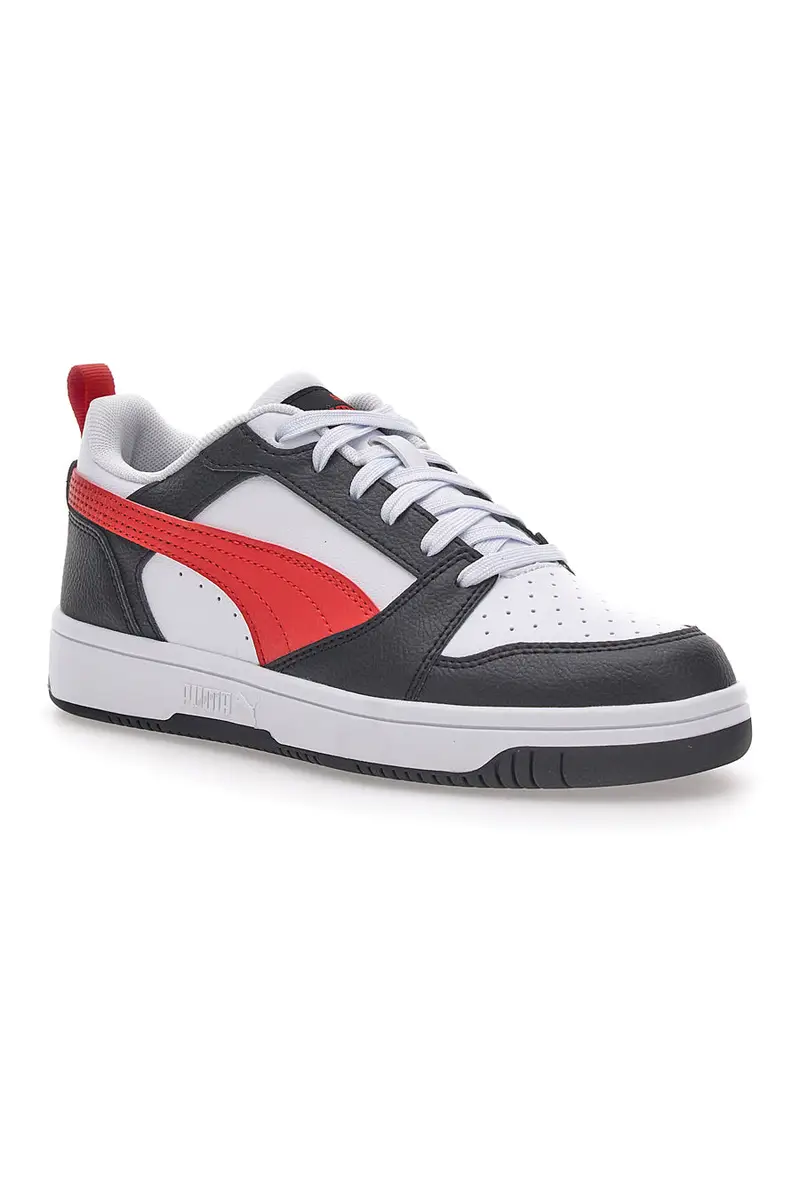 Sneakers Puma Rebound V6 LO JR Bianche-Nere miniatura 2