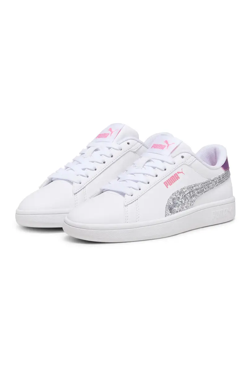 Sneakers Puma Smash 3.0 L Star Glo Jr Bianche miniatura 3