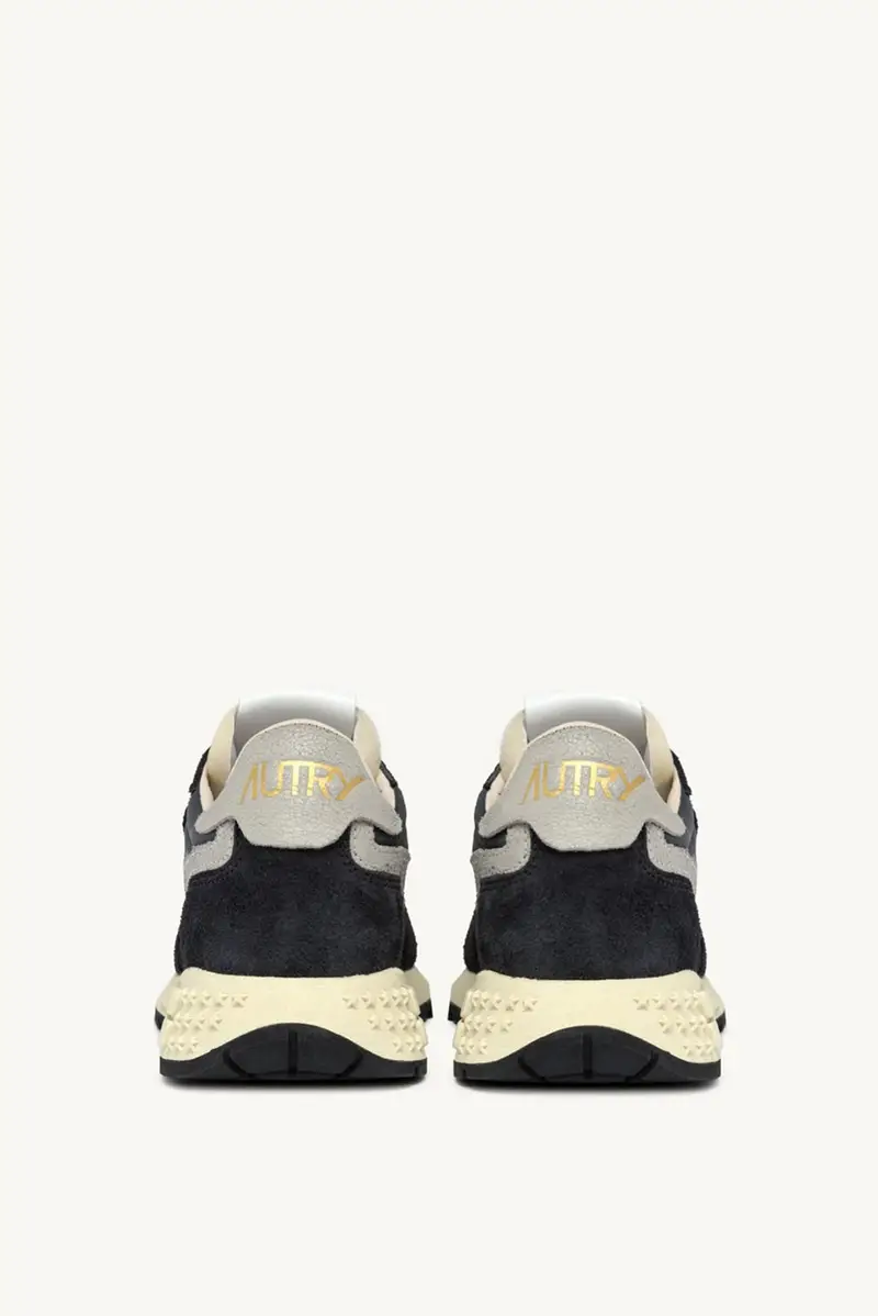 Sneakers Reelwind nera con inserti beige miniatura 2