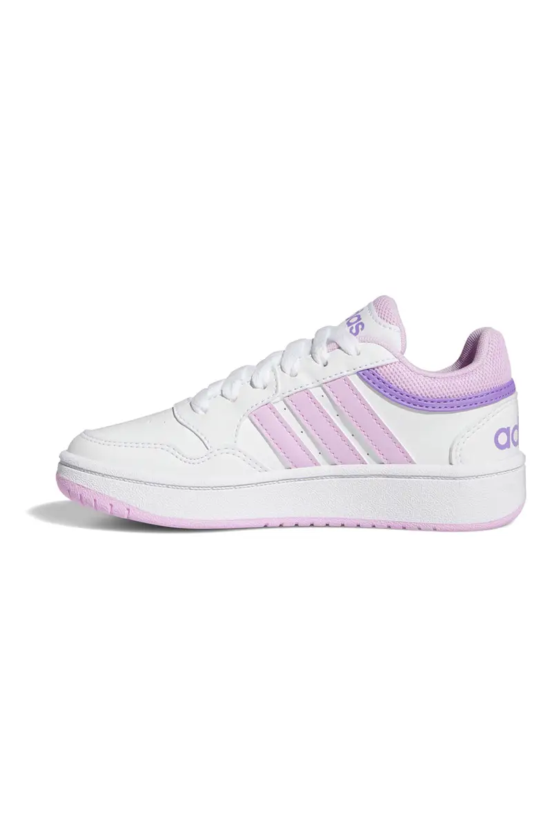 Sneakers Rosa con Dettagli Bianchi Adidas Hoops 3 K miniatura 2