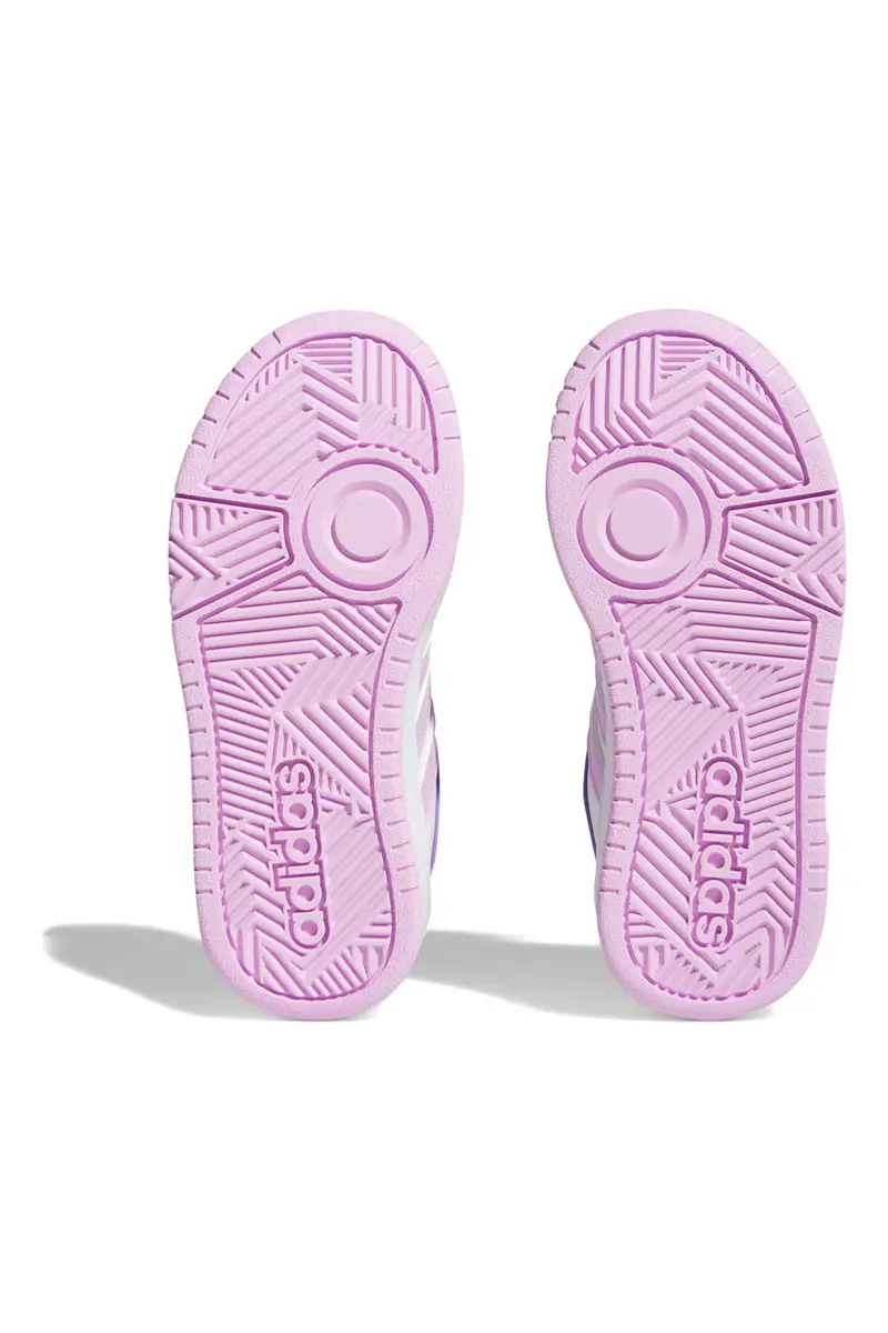 Sneakers Rosa con Dettagli Bianchi Adidas Hoops 3 K miniatura 3