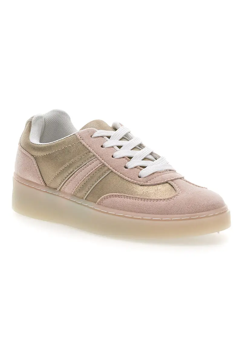 Sneakers Rosa e Oro con Suola in Gomma TALEMI 23786 miniatura 2