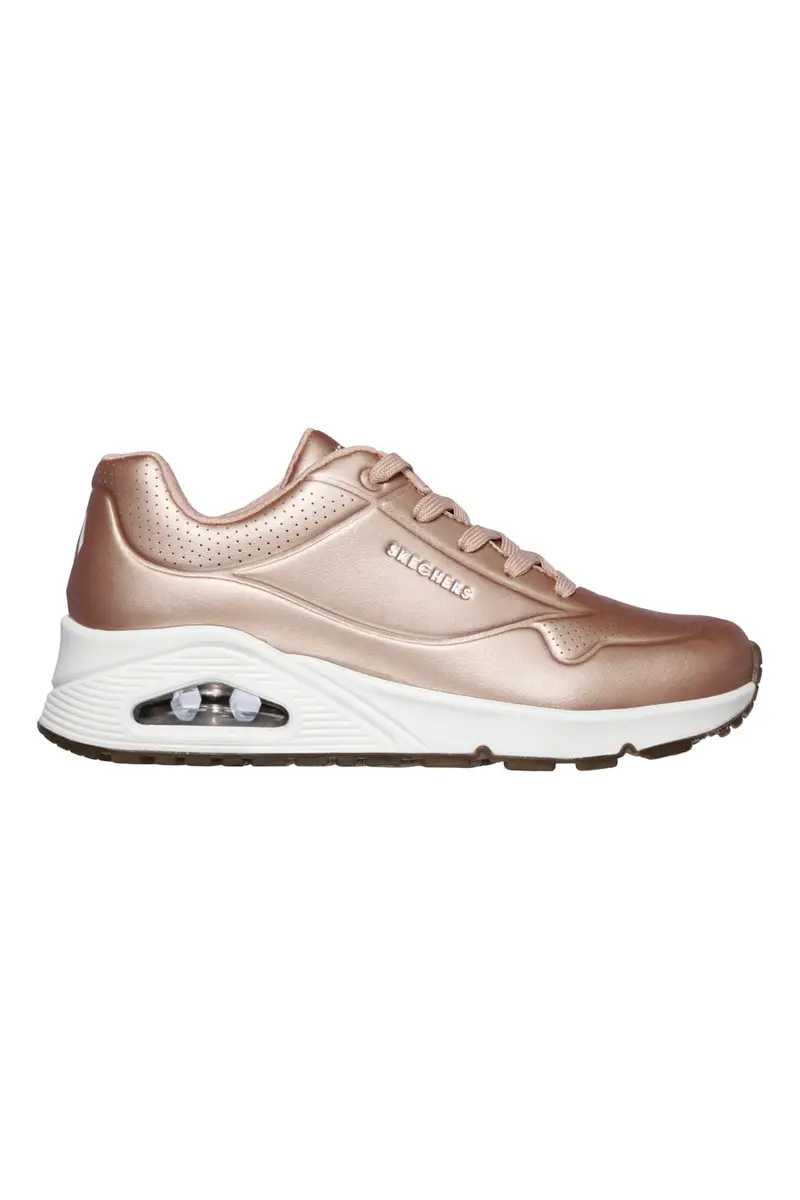 Sneakers Rose Gold Con Skechers Air-Cooled Memory Foam cushioned comfort insole Skechers Street Uno - Rose Bold