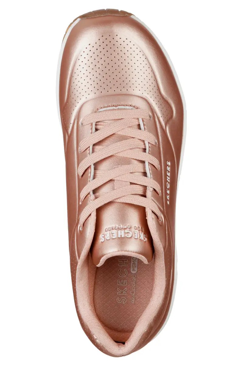 Sneakers Rose Gold Con Skechers Air-Cooled Memory Foam cushioned comfort insole Skechers Street Uno - Rose Bold miniatura 3
