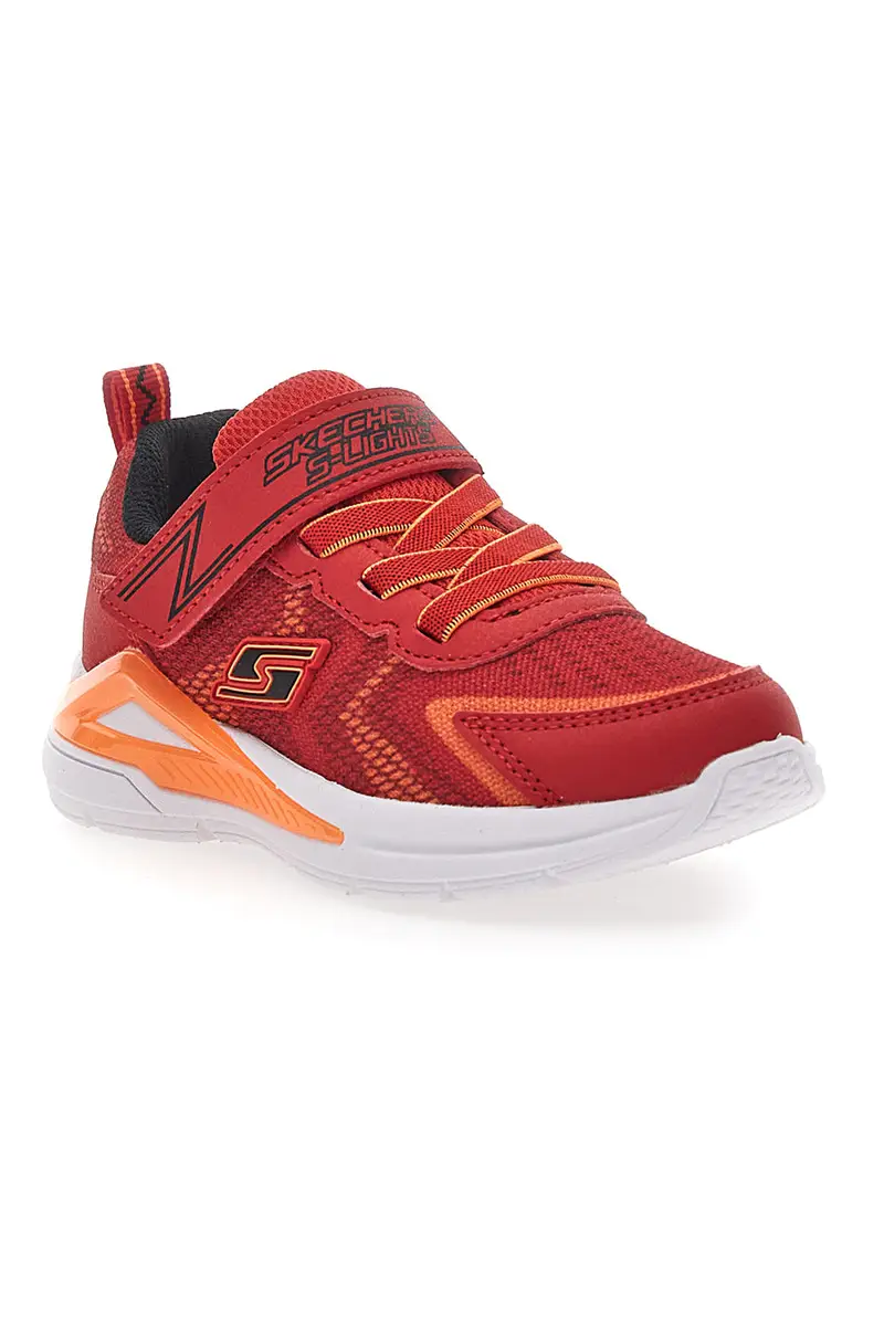 Sneakers Rosse Con Luci Colorate e Strappo in Velcro SKECHERS S LIGHT TRI-NAMICS miniatura 2