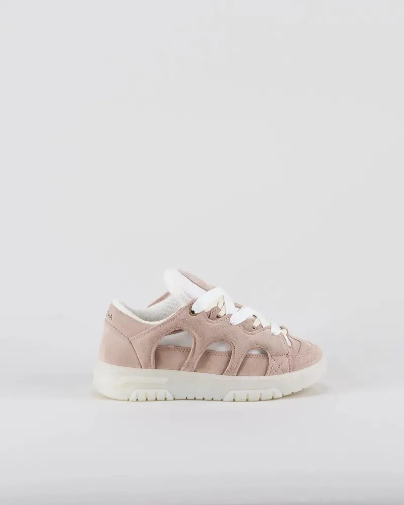 Sneakers santha 1 in suede rosa