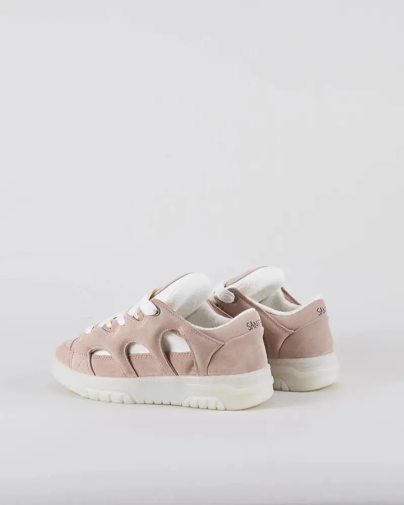 Sneakers santha 1 in suede rosa miniatura 3