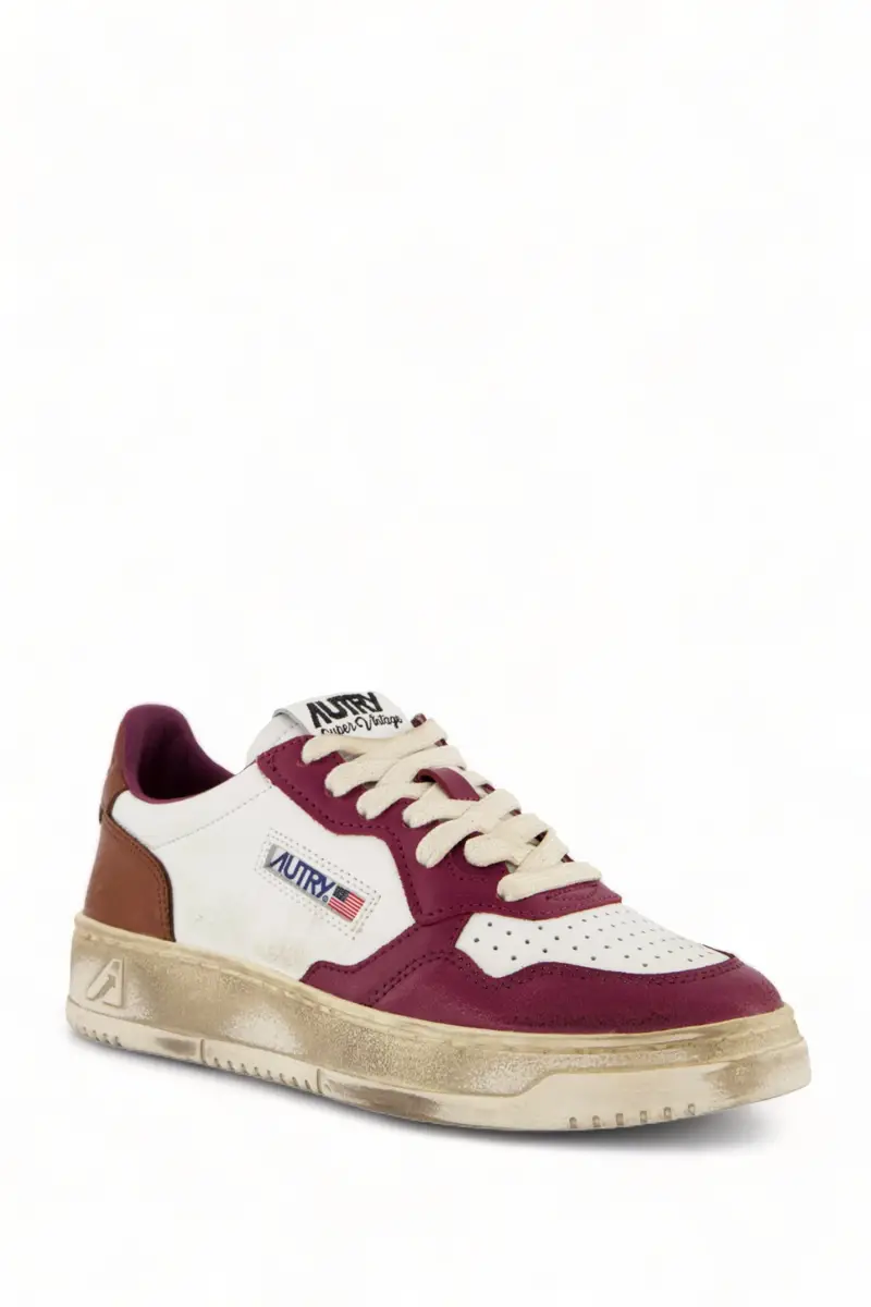 Sneakers Super Vintage Bianche e Fucsia miniatura 2