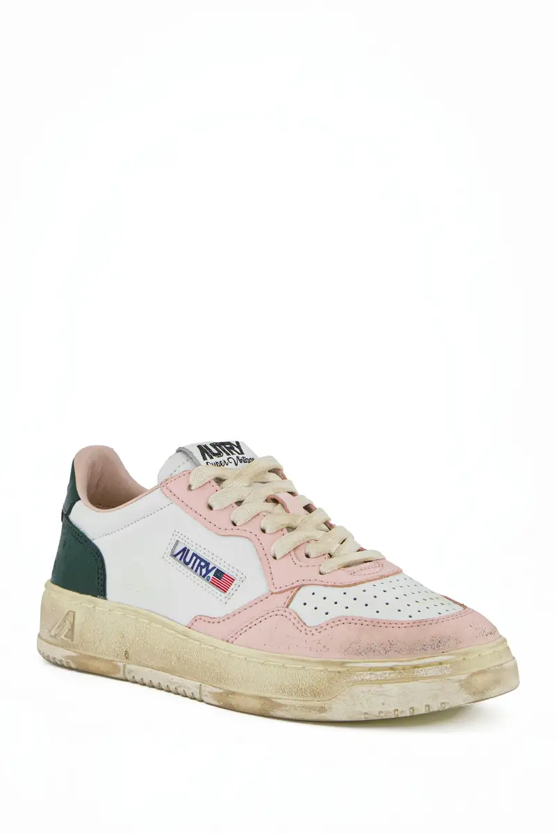 Sneakers Super Vintage Bianche e Rosa miniatura 2