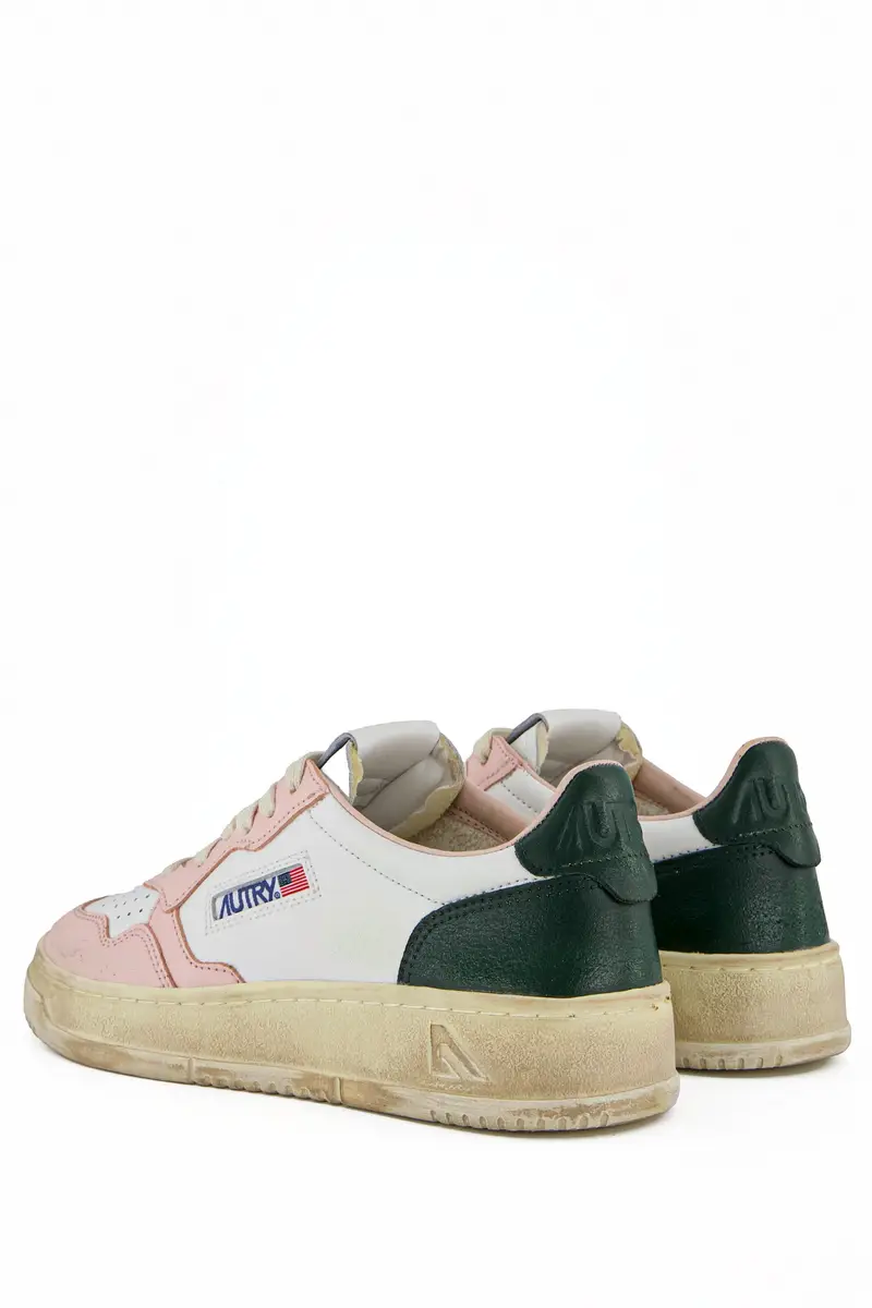 Sneakers Super Vintage Bianche e Rosa miniatura 3