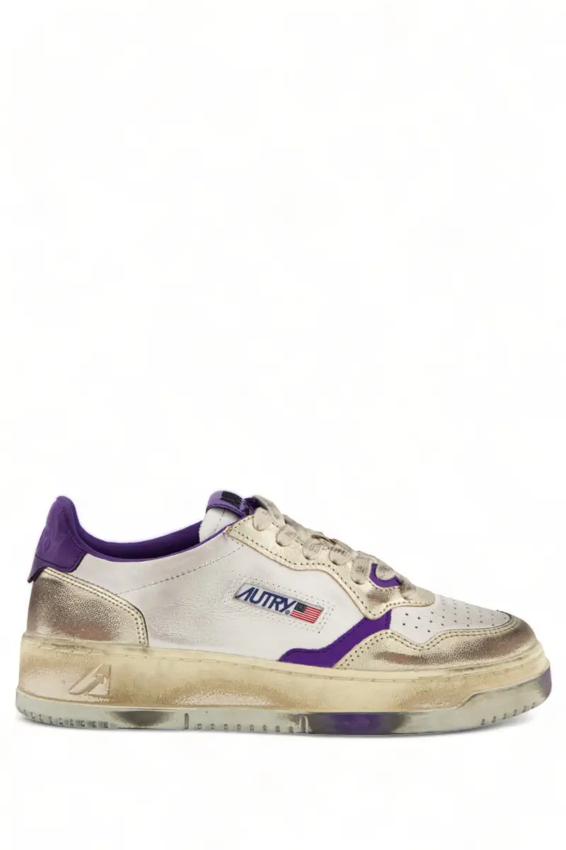 Sneakers Super Vintage Bianche e Viola