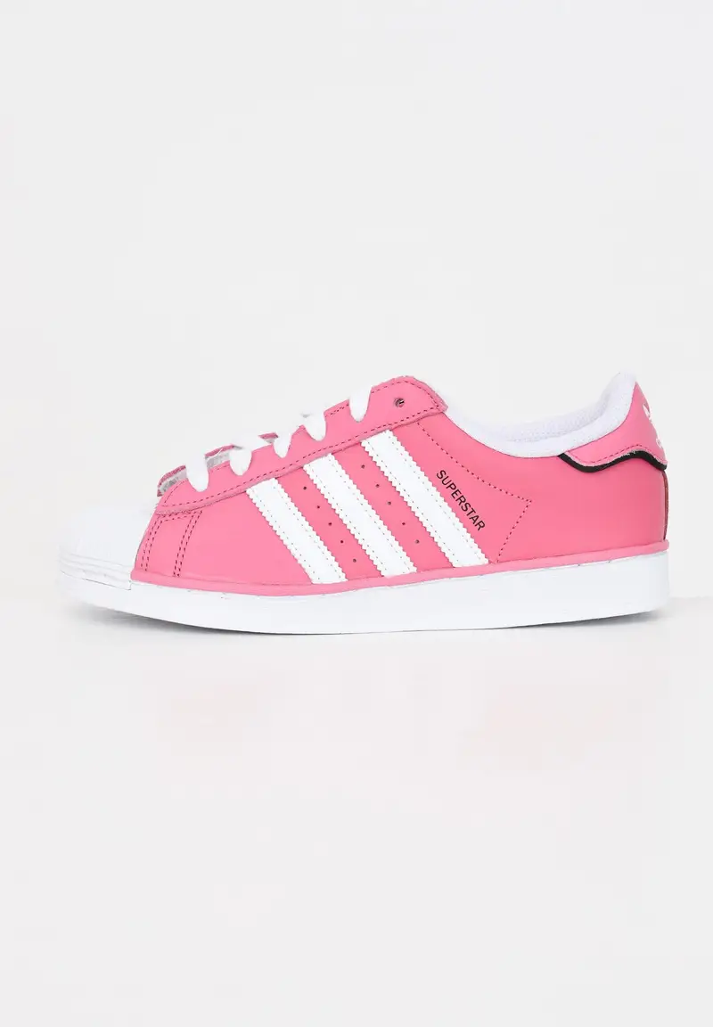 Sneakers SUPERSTAR C bambina bianche e rosa