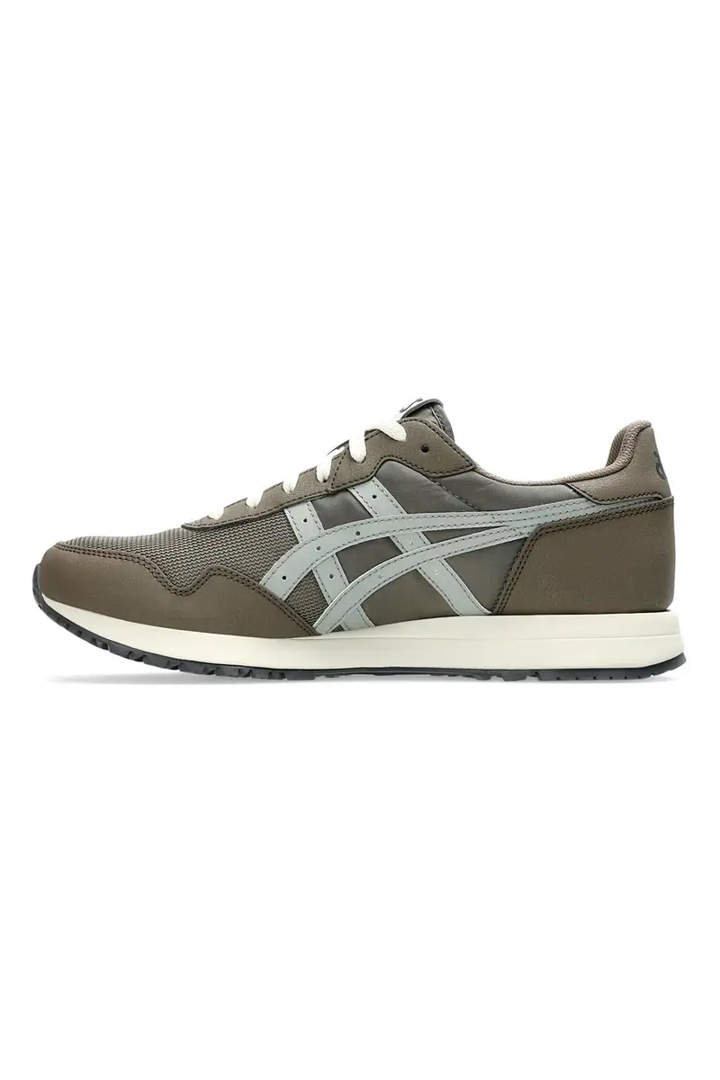 Sneakers Taupe con Dettagli Laterali Grigi ASICS TIGER RUNNER II miniatura 3